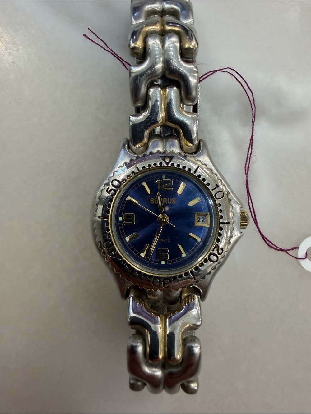 Belrus Two-Tone Blue Dial Women's Quartz Watch